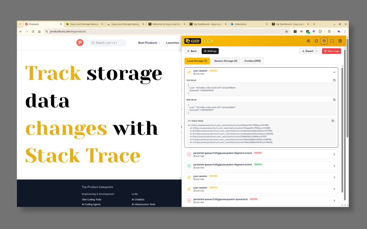 ELSM - Track Storage Data Changes with Stack Trace