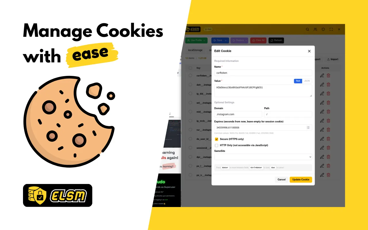 Manage Cookies with ease